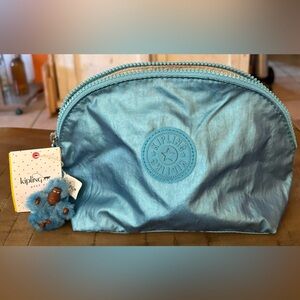Turkish Tile Metallic Blue KipLing Cosmetic Bag